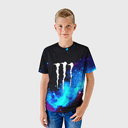 Футболка детская Monster energy космос, цвет: 3D-принт — фото 2
