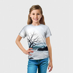 Футболка детская Дерево в море, цвет: 3D-принт — фото 2