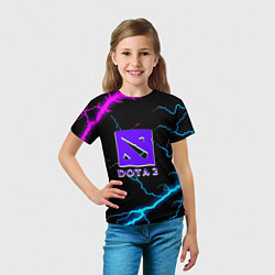 Футболка детская Dota неоновый шторм, цвет: 3D-принт — фото 2