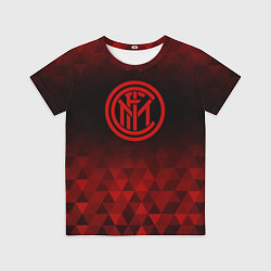 Футболка детская Inter red poly, цвет: 3D-принт