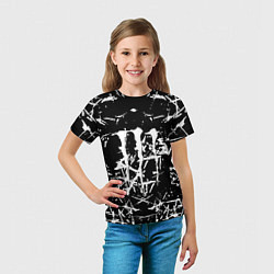 Футболка детская Monster energy белые штрихи краско, цвет: 3D-принт — фото 2