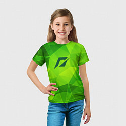 Футболка детская Need for Speed green poly, цвет: 3D-принт — фото 2