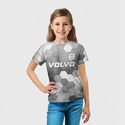 Футболка детская Volvo - grey gradient посередине, цвет: 3D-принт — фото 2