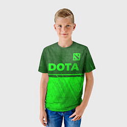Футболка детская Dota - green gradient посередине, цвет: 3D-принт — фото 2