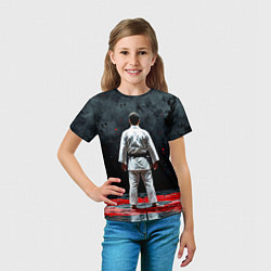 Футболка детская Айкидоист на черном, цвет: 3D-принт — фото 2