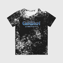 Футболка детская Genshin Impact брызги красок, цвет: 3D-принт