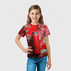 Футболка детская Красная боксерская груша, цвет: 3D-принт — фото 2