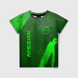 Футболка детская Nissan - green gradient вертикально, цвет: 3D-принт