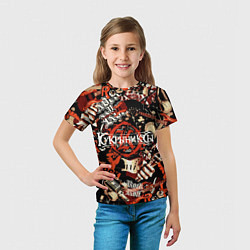Футболка детская Кукрыниксы на фоне электрогитар, цвет: 3D-принт — фото 2