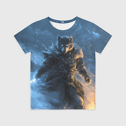 Футболка детская Волк и молния, цвет: 3D-принт