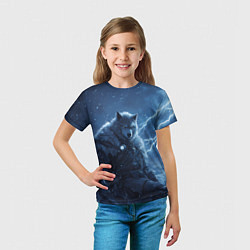Футболка детская Волк повелитель молний, цвет: 3D-принт — фото 2
