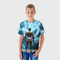 Футболка детская Мухаммед Али в синем дыму, цвет: 3D-принт — фото 2