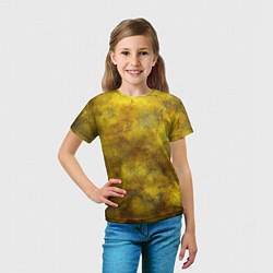 Футболка детская Золотая ржавая текстура, цвет: 3D-принт — фото 2