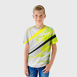 Футболка детская Color white light green, цвет: 3D-принт — фото 2