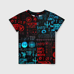 Футболка детская Twenty one pilots rock pattern, цвет: 3D-принт
