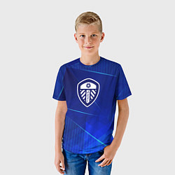 Футболка детская Leeds United blue poly, цвет: 3D-принт — фото 2