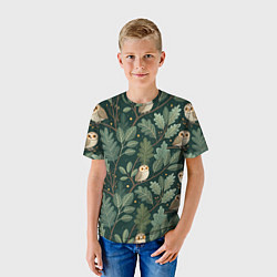 Футболка детская Совы в лесу, цвет: 3D-принт — фото 2