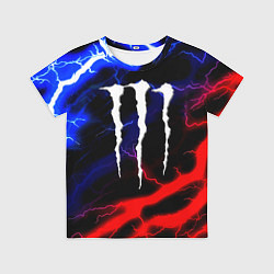 Футболка детская Monster energy молнии неон, цвет: 3D-принт