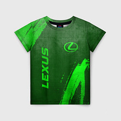 Футболка детская Lexus - green gradient вертикально, цвет: 3D-принт
