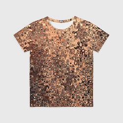 Футболка детская Светлый коричневый абстрактная текстура, цвет: 3D-принт