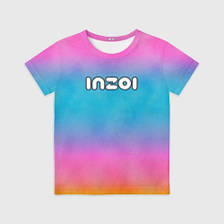 Футболка детская Inzoi розово-голубой фон, цвет: 3D-принт