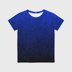 Футболка детская Текстурный из синего в чёрный градиент, цвет: 3D-принт