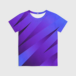 Футболка детская Сине-фиолетовый абстрактные линии, цвет: 3D-принт