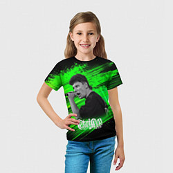 Футболка детская Юрий Хой с микрофоном, цвет: 3D-принт — фото 2