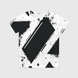 Футболка детская Color black white, цвет: 3D-принт