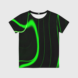 Детская футболка Color green light green black