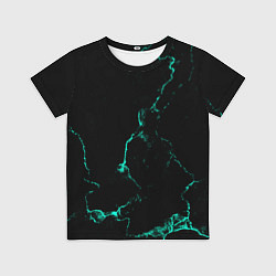 Футболка детская Color black turquoise, цвет: 3D-принт