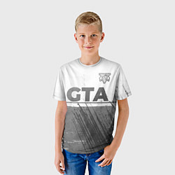 Футболка детская GTA - white gradient посередине, цвет: 3D-принт — фото 2