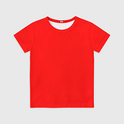 Футболка детская Ярко красный алый, цвет: 3D-принт