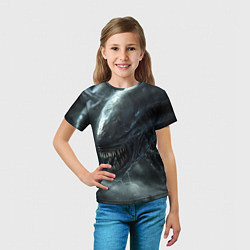 Футболка детская Чужой с открытой пастью, цвет: 3D-принт — фото 2