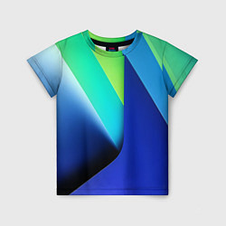 Футболка детская Color blue green, цвет: 3D-принт