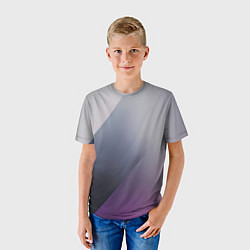 Футболка детская Color grey with stripes, цвет: 3D-принт — фото 2