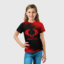 Футболка детская SsangYong - red gradient, цвет: 3D-принт — фото 2