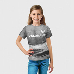 Футболка детская Valorant - grey gradient посередине, цвет: 3D-принт — фото 2