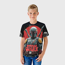 Футболка детская Boba Fett звездные войны, цвет: 3D-принт — фото 2