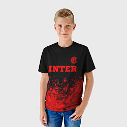 Футболка детская Inter - red gradient посередине, цвет: 3D-принт — фото 2