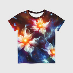 Футболка детская Космические лилии, цвет: 3D-принт