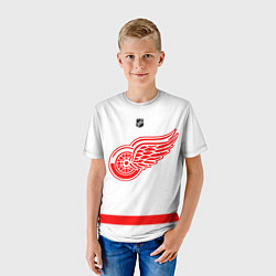 Футболка детская Detroit Red Wings white, цвет: 3D-принт — фото 2