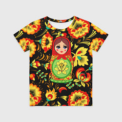 Футболка детская Русский стиль с матрёшкой, цвет: 3D-принт