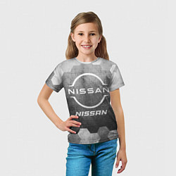 Футболка детская Nissan - grey gradient, цвет: 3D-принт — фото 2