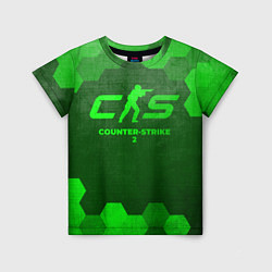 Футболка детская Counter-Strike 2 - green gradient, цвет: 3D-принт