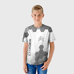 Футболка детская Citroen - white gradient вертикально, цвет: 3D-принт — фото 2