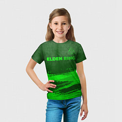 Футболка детская Elden Ring - green gradient посередине, цвет: 3D-принт — фото 2