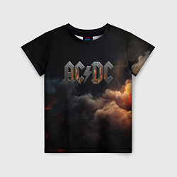 Футболка детская ACDC металлический лого, цвет: 3D-принт