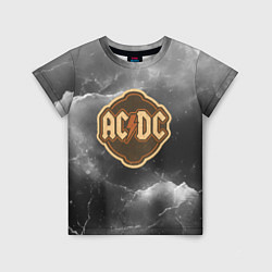 Футболка детская ACDC ретро логотип, цвет: 3D-принт