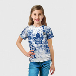 Футболка детская Toronto Maple Leafs NHL white, цвет: 3D-принт — фото 2